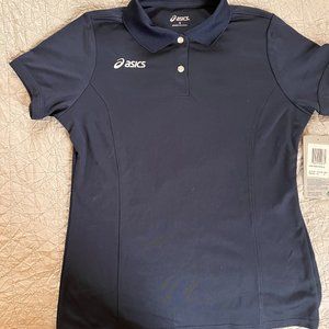 Asics womens Navy Polo ( small)Perfect for Pickleball. Classic style